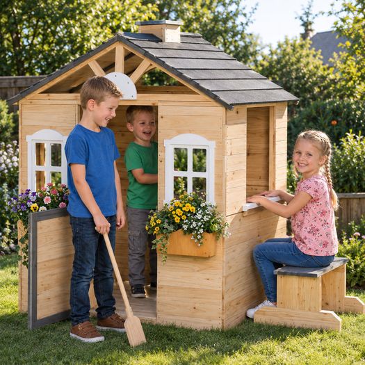 Wooden Kids Playhouse