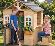 Wooden Kids Playhouse