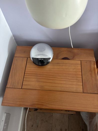 Two pine bedside lockers