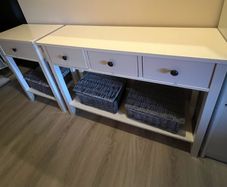 white console tables