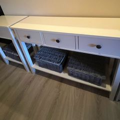 white console tables