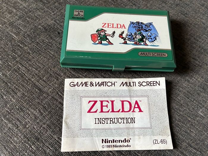 Original U.S. version of Legend of Zelda handheld game.