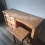 Solid Mexican Pine Desk + Stool Image 2