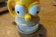 Homer simpson coffee mug cup &amp; donut holder 2007 fox matt groening the simpsons Rare novelty ceramic mug fox 2007.