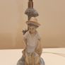 Vintage Spanish porcelain  Villamarchante table lamp  made in Valencia, Spain  hand painted Image 3
