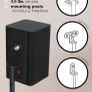 Adjustable Height Speaker Stand - Extends 28" to 38" - Holds Satellite & Small Bookshelf Speakers (i.e. Bose, Harmon Kardon, Polk, JBL, KEF, Klipsch, Sony and Others) - Set of 2 Image 3