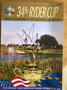 Signed Ryder cup programme