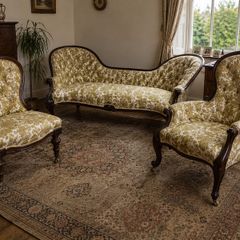 Victorian Walnut 3 Piece Suite.