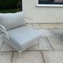 Kave home Mareluz white steel armchairs (2) Image 2