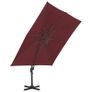 Cantilever Umbrella with Aluminium Pole Bordeaux Red 400x300 cm Image 4