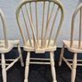 Antique Painted Pine Kitchen Chairs Image 6
