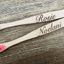 1 Personalized  Kids and adult 100% Bio Degradable Bamboo Toothbrush Handmade Image 3