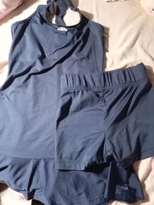 Adidas navy sports top and short