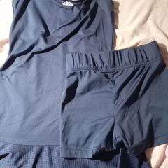 Adidas navy sports top and short