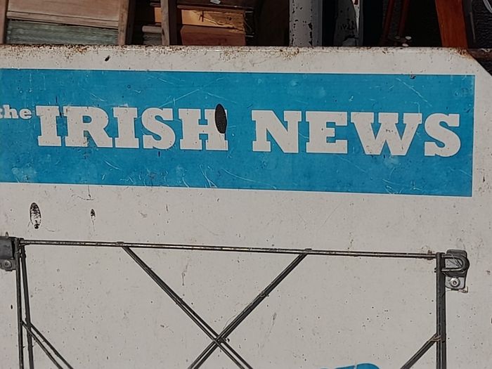 Vintage  Irish News Display Sign