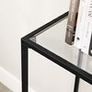 Console table black with tempered glass surface Image 5