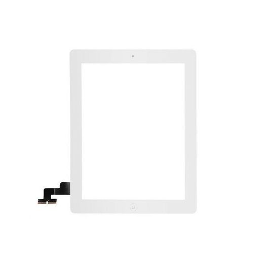For Apple iPad 2 Touch Screen Digitizer Glass Home Button With Adhesive White - FHT08IPDLCD