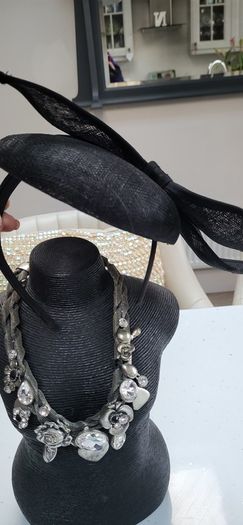 COAST black bow head-piece - Free Size - Rrp 95