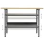 Workbench Grey 120x60x85 cm Steel Image 5