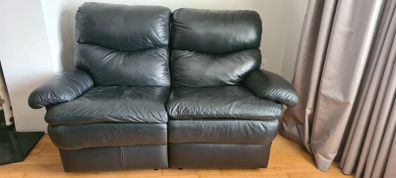2 seater leather Italian sofa