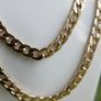 Vintage extra long Gold Plated Curb Link Chain 46" Image 5
