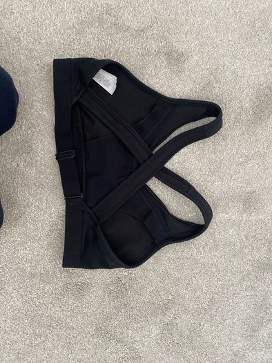 Nike Maternity Bundle, 2 x Over Bump Leggings and Nursing Sports Bra (Black, Size M/L) plus OTB grey joggers