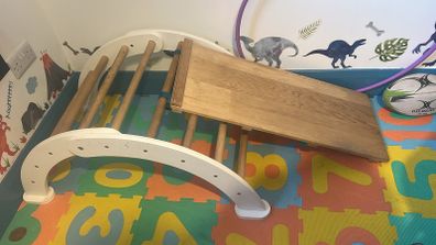 Toddler climbing arch and slide
