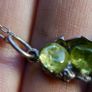 925 Sterling Silver Peridot Oval Pendant Necklace - August Birthstone 3,8g Image 4