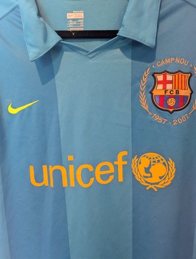 FC Barcelona 2007/08 Away Shirt Nike Camp Nou 50th Anniversary
