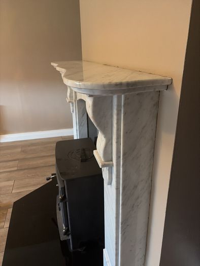 Marble fireplace