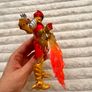 2005 Vintage Power Rangers Mystic Force Red Ranger to Fury Dragon Loose Head approx. 18 cm. Used Please see photos Image 8