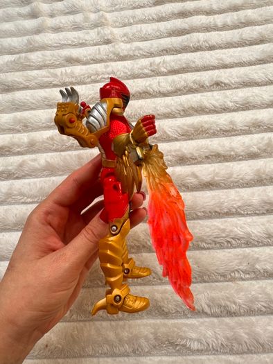 2005 Vintage Power Rangers Mystic Force Red Ranger to Fury Dragon Loose Head approx. 18 cm. Used Please see photos