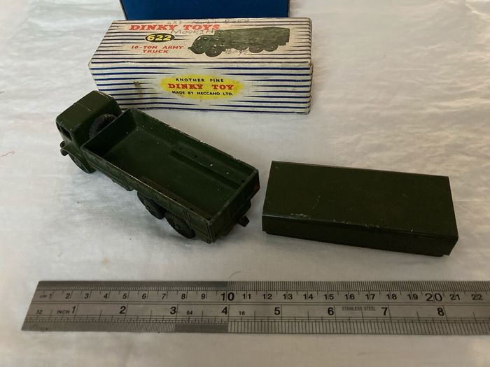Dinky 622. 10-ton army truck. In box. Both excellent condition.