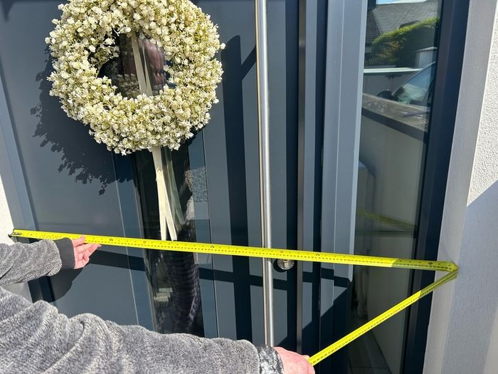front door frame &  glass panel