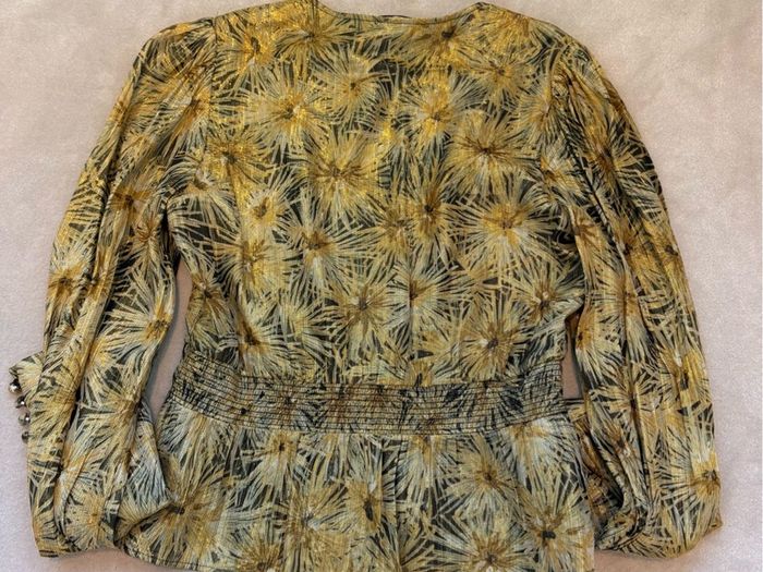 The Kooples metallic gold blouse