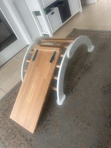 wooden climbing frame