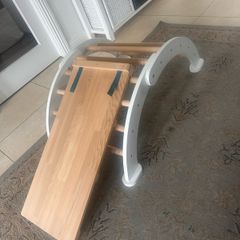 wooden climbing frame