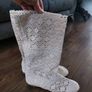 Cream crochet boots-uk7 Image 3