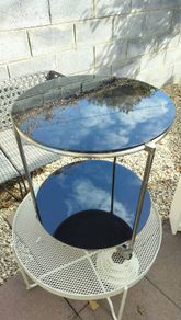 Discontinued. Vintage Ikea STRIND black side table drinks bar trolley by Ehlen Johansson