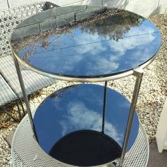 Discontinued. Vintage Ikea STRIND black side table drinks bar trolley by Ehlen Johansson