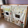 Bunk Bed with 2nd Base and Curtain - Ikea Kura Image 3