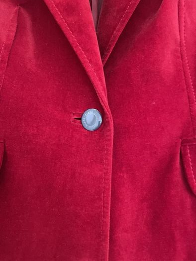 Karen Mullen red velvet blazer Size 10