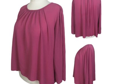 d.e.c.k by Decollage  price includes postage Pink Long Sleeve Blouse /Top Uk 18 -made in italy