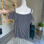 Brand-new Navy & White Stripped Cold Shoulder Ladies Top from Dunnes Stores Image 10