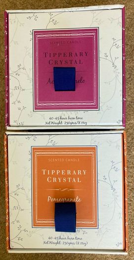 2 Tipperary Crystal Candles BNIB
