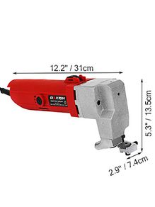Electric Sheet Metal Shear 500W Handed Snip Scissor 2.5mm Cutter Capacity for Cutting Steel Iron Aluminum Board