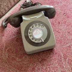 Vintage GPO Rotary Telephone 746 Elephant Grey Brown