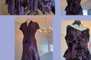 Plum three piece Lidia formal outfit, sz 12, professionally cleaned, D18 post 8e