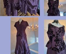 Plum three piece Lidia formal outfit, sz 12, professionally cleaned, D18 post 8e