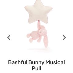 Jellycat Bashful Pink Bunny Musical Pull